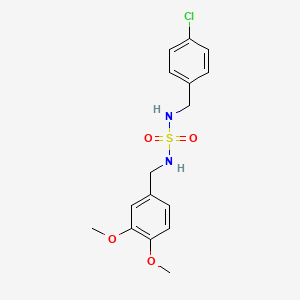 molecular formula C16H19ClN2O4S B2861878 N-(4-chlorobenzyl)-N'-(3,4-dimethoxybenzyl)sulfamide CAS No. 337924-44-4
