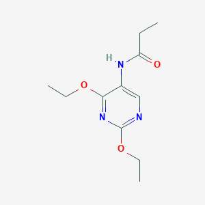 molecular formula C11H17N3O3 B2861882 N-(2,4-DIETHOXYPYRIMIDIN-5-YL)PROPANAMIDE CAS No. 1448053-10-8