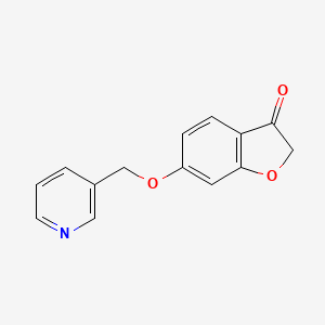 molecular formula C14H11NO3 B2861899 6-(Pyridin-3-ylmethoxy)-1-benzofuran-3-one CAS No. 1455709-90-6