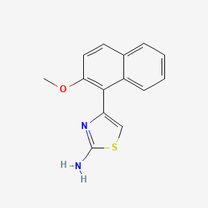 molecular formula C14H12N2OS B2861904 4-(2-Methoxy-1-naphthyl)-1,3-thiazol-2-amine CAS No. 312605-17-7