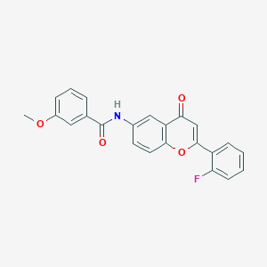 molecular formula C23H16FNO4 B2861905 N-[2-(2-fluorophenyl)-4-oxo-4H-chromen-6-yl]-3-methoxybenzamide CAS No. 923132-88-1