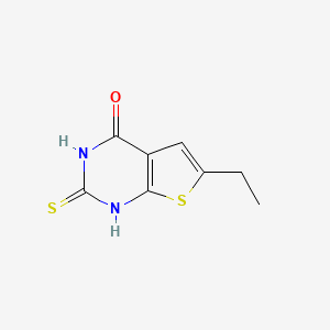 molecular formula C8H8N2OS2 B2861911 6-Ethyl-2-mercaptothieno[2,3-D]pyrimidin-4(3H)-one CAS No. 406926-03-2