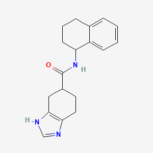 molecular formula C18H21N3O B2861938 N-(1,2,3,4-tetrahydronaphthalen-1-yl)-4,5,6,7-tetrahydro-1H-1,3-benzodiazole-5-carboxamide CAS No. 2034584-18-2