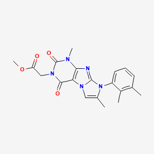 molecular formula C20H21N5O4 B2861944 methyl 2-[8-(2,3-dimethylphenyl)-1,7-dimethyl-2,4-dioxo-1H,2H,3H,4H,8H-imidazo[1,2-g]purin-3-yl]acetate CAS No. 878726-81-9