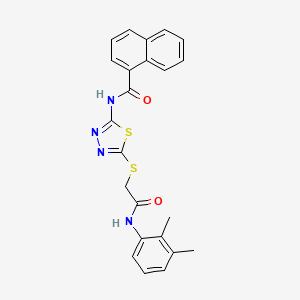 molecular formula C23H20N4O2S2 B2861964 N-[5-({[(2,3-dimethylphenyl)carbamoyl]methyl}sulfanyl)-1,3,4-thiadiazol-2-yl]naphthalene-1-carboxamide CAS No. 392294-72-3
