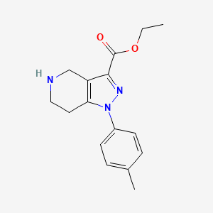 molecular formula C16H19N3O2 B2861982 Ethyl 1-(4-methylphenyl)-4,5,6,7-tetrahydropyrazolo[4,3-c]pyridine-3-carboxylate CAS No. 2061968-50-9