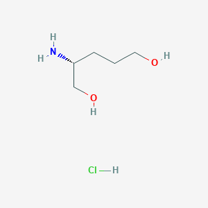 molecular formula C5H14ClNO2 B2861985 (2R)-2-Aminopentane-1,5-diol;hydrochloride CAS No. 2490344-67-5