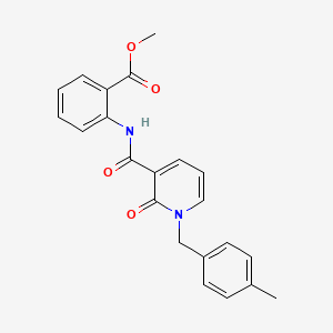 molecular formula C22H20N2O4 B2861987 methyl 2-{1-[(4-methylphenyl)methyl]-2-oxo-1,2-dihydropyridine-3-amido}benzoate CAS No. 946331-12-0