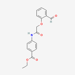molecular formula C18H17NO5 B2861989 Ethyl 4-{[(2-formylphenoxy)acetyl]amino}benzoate CAS No. 692274-46-7
