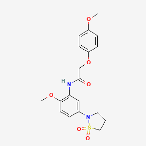 molecular formula C19H22N2O6S B2861998 N-(5-(1,1-dioxidoisothiazolidin-2-yl)-2-methoxyphenyl)-2-(4-methoxyphenoxy)acetamide CAS No. 951485-27-1
