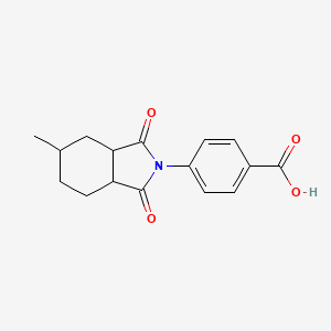 molecular formula C16H17NO4 B2862012 4-(5-methyl-1,3-dioxooctahydro-2H-isoindol-2-yl)benzoic acid CAS No. 345288-36-0