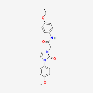 molecular formula C20H21N3O4 B2862029 N-(4-ethoxyphenyl)-2-(3-(4-methoxyphenyl)-2-oxo-2,3-dihydro-1H-imidazol-1-yl)acetamide CAS No. 950455-58-0
