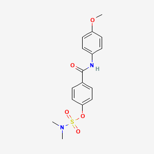 molecular formula C16H18N2O5S B2862033 4-[(4-methoxyanilino)carbonyl]phenyl-N,N-dimethylsulfamate CAS No. 338396-29-5