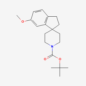 molecular formula C19H27NO3 B2862044 tert-Butyl 6-methoxy-2,3-dihydrospiro[indene-1,4'-piperidine]-1'-carboxylate CAS No. 1160247-35-7