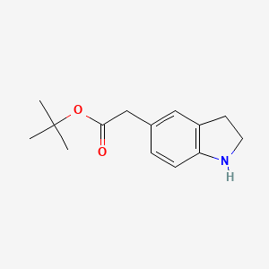 molecular formula C14H19NO2 B2862059 Tert-butyl 2-(2,3-dihydro-1H-indol-5-yl)acetate CAS No. 2248296-67-3