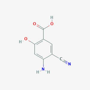 molecular formula C8H6N2O3 B2862075 4-Amino-5-cyano-2-hydroxybenzoic acid CAS No. 72817-93-7