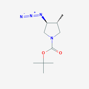 molecular formula C10H18N4O2 B2862091 Tert-butyl (3S,4R)-3-azido-4-methylpyrrolidine-1-carboxylate CAS No. 2219371-59-0