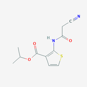 molecular formula C11H12N2O3S B2862111 Isopropyl 2-[(cyanoacetyl)amino]thiophene-3-carboxylate CAS No. 590351-55-6