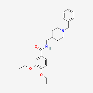 molecular formula C24H32N2O3 B2862121 N-[(1-benzylpiperidin-4-yl)methyl]-3,4-diethoxybenzamide CAS No. 954243-82-4
