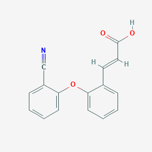B2862152 (2E)-3-[2-(2-cyanophenoxy)phenyl]prop-2-enoic acid CAS No. 851975-09-2