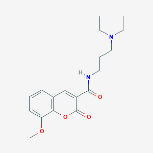 molecular formula C18H24N2O4 B2862154 N-[3-(diethylamino)propyl]-8-methoxy-2-oxo-2H-chromene-3-carboxamide CAS No. 799266-07-2