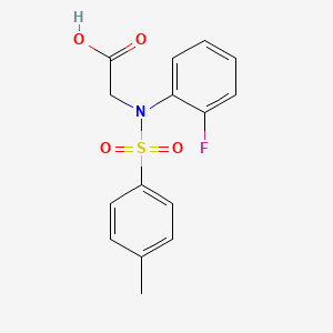 molecular formula C15H14FNO4S B2862180 N-(2-fluorophenyl)-N-[(4-methylphenyl)sulfonyl]glycine CAS No. 358393-50-7