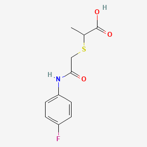 2-({[(4-Fluorophenyl)carbamoyl]methyl}sulfanyl)propanoic acid