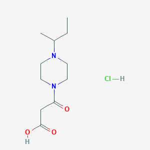 3-(4-(sec-Butyl)piperazin-1-yl)-3-oxopropanoic acid hydrochloride