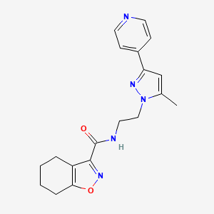 molecular formula C19H21N5O2 B2862200 N-(2-(5-methyl-3-(pyridin-4-yl)-1H-pyrazol-1-yl)ethyl)-4,5,6,7-tetrahydrobenzo[d]isoxazole-3-carboxamide CAS No. 2034584-70-6