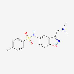 molecular formula C17H19N3O3S B2862202 N-{3-[(dimethylamino)methyl]-1,2-benzoxazol-5-yl}-4-methylbenzene-1-sulfonamide CAS No. 2379985-98-3