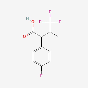 4,4,4-Trifluoro-2-(4-fluorophenyl)-3-methylbutanoic acid