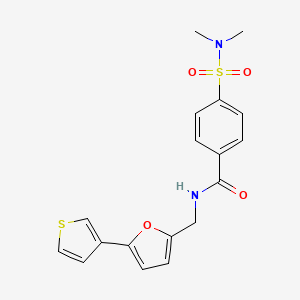 4-(N,N-dimethylsulfamoyl)-N-((5-(thiophen-3-yl)furan-2-yl)methyl)benzamide