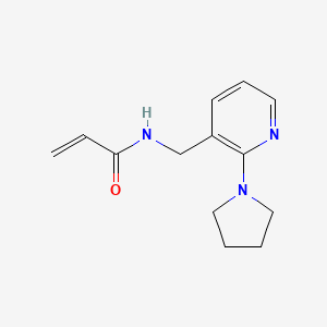 molecular formula C13H17N3O B2862209 N-[(2-Pyrrolidin-1-ylpyridin-3-yl)methyl]prop-2-enamide CAS No. 2176843-63-1
