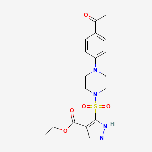 ethyl 5-((4-(4-acetylphenyl)piperazin-1-yl)sulfonyl)-1H-pyrazole-4-carboxylate