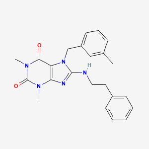 1,3-dimethyl-7-(3-methylbenzyl)-8-(phenethylamino)-1H-purine-2,6(3H,7H)-dione