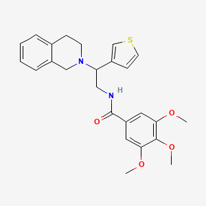 N-(2-(3,4-dihydroisoquinolin-2(1H)-yl)-2-(thiophen-3-yl)ethyl)-3,4,5-trimethoxybenzamide