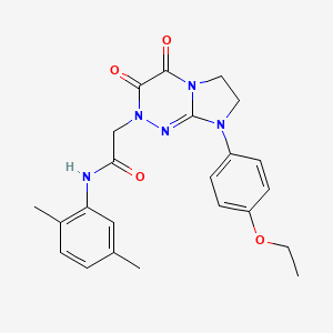 molecular formula C23H25N5O4 B2862219 N-(2,5-dimethylphenyl)-2-(8-(4-ethoxyphenyl)-3,4-dioxo-3,4,7,8-tetrahydroimidazo[2,1-c][1,2,4]triazin-2(6H)-yl)acetamide CAS No. 941959-83-7