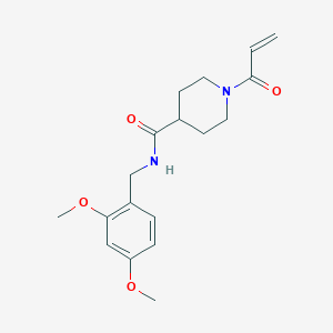 N-[(2,4-Dimethoxyphenyl)methyl]-1-prop-2-enoylpiperidine-4-carboxamide