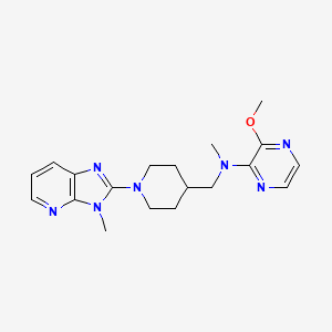 3-Methoxy-N-methyl-N-[[1-(3-methylimidazo[4,5-b]pyridin-2-yl)piperidin-4-yl]methyl]pyrazin-2-amine