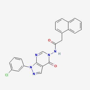 molecular formula C23H16ClN5O2 B2862242 N-(1-(3-chlorophenyl)-4-oxo-1H-pyrazolo[3,4-d]pyrimidin-5(4H)-yl)-2-(naphthalen-1-yl)acetamide CAS No. 919843-02-0