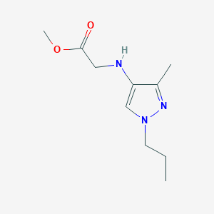 molecular formula C10H17N3O2 B2862259 Methyl 2-[(3-methyl-1-propylpyrazol-4-yl)amino]acetate CAS No. 2247206-96-6