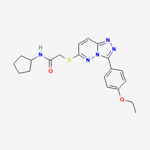 molecular formula C20H23N5O2S B2862282 N-cyclopentyl-2-((3-(4-ethoxyphenyl)-[1,2,4]triazolo[4,3-b]pyridazin-6-yl)thio)acetamide CAS No. 852436-90-9