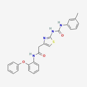 N-(2-phenoxyphenyl)-2-(2-(3-(m-tolyl)ureido)thiazol-4-yl)acetamide