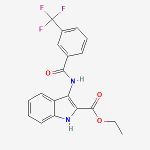 Ethyl 3-{[3-(trifluoromethyl)benzoyl]amino}-1H-indole-2-carboxylate
