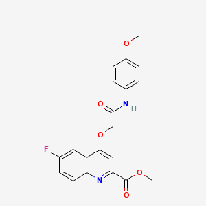 molecular formula C21H19FN2O5 B2862298 Methyl 4-{[(4-ethoxyphenyl)carbamoyl]methoxy}-6-fluoroquinoline-2-carboxylate CAS No. 1359396-02-3
