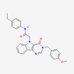 molecular formula C28H26N4O3 B2862315 N-(4-ethylphenyl)-2-{3-[(4-methoxyphenyl)methyl]-4-oxo-3H,4H,5H-pyrimido[5,4-b]indol-5-yl}acetamide CAS No. 1189876-02-5