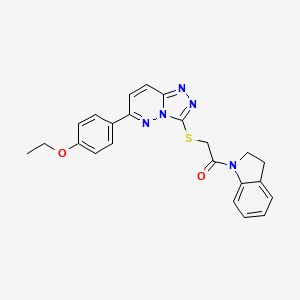 2-((6-(4-Ethoxyphenyl)-[1,2,4]triazolo[4,3-b]pyridazin-3-yl)thio)-1-(indolin-1-yl)ethanone