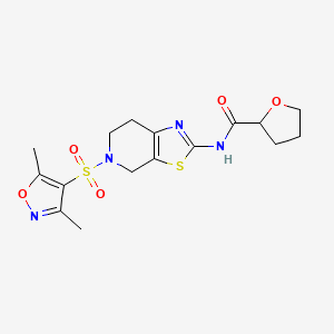N-(5-((3,5-dimethylisoxazol-4-yl)sulfonyl)-4,5,6,7-tetrahydrothiazolo[5,4-c]pyridin-2-yl)tetrahydrofuran-2-carboxamide