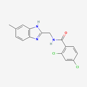 2,4-Dichloro-N-((5-methyl-1H-1,3-benzimidazol-2-yl)methyl)benzenecarboxamide
