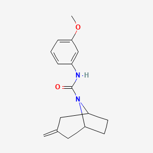 molecular formula C16H20N2O2 B2862325 N-(3-methoxyphenyl)-3-methylidene-8-azabicyclo[3.2.1]octane-8-carboxamide CAS No. 2320416-76-8